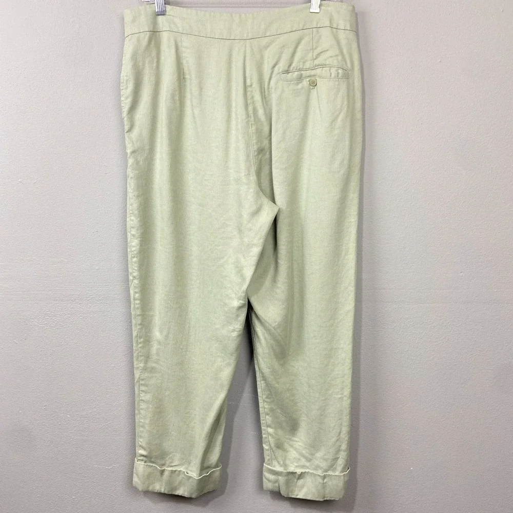 Wilfred Aritzia Wilfred Allant Linen Blend‎ Trousers High Waist Cropped Size 12